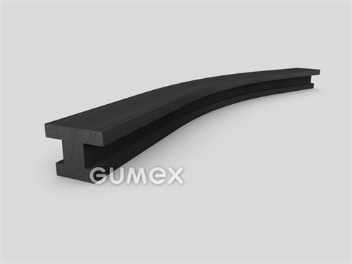 "T" Gummiprofil, 10x13/4,5mm, 60°ShA, NBR, -40°C/+70°C, schwarz, 